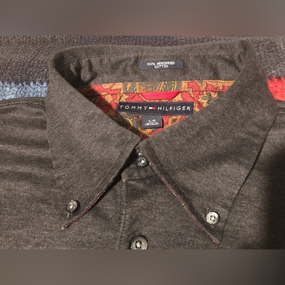 NWOT Vintage Tommy Hilfiger Paisley Mercerized Cotton Shirt L sportsman Luxury 1 - Picture 2 of 11